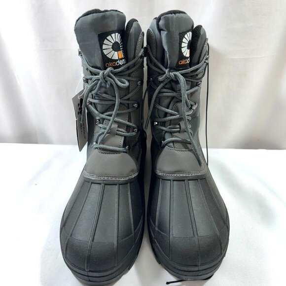 Akademiks Men's Waterproof Snow Boots Black Duck Toe Size US 13 - No Box - Picture 2 of 11